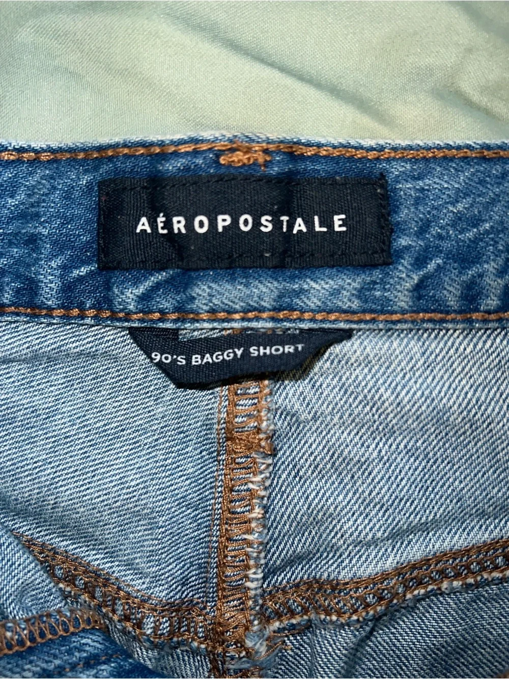 Aeropostale Light Blue 90's Baggy Denim Shorts